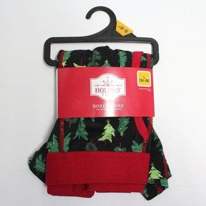 1 Pair Men's Holiday Time Large 36-38 Multi Color Boxer Briefs